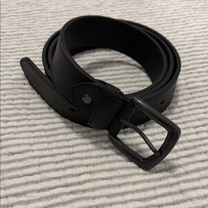 BelePala Men's Leather Black Belt Big & Tall size 48-50